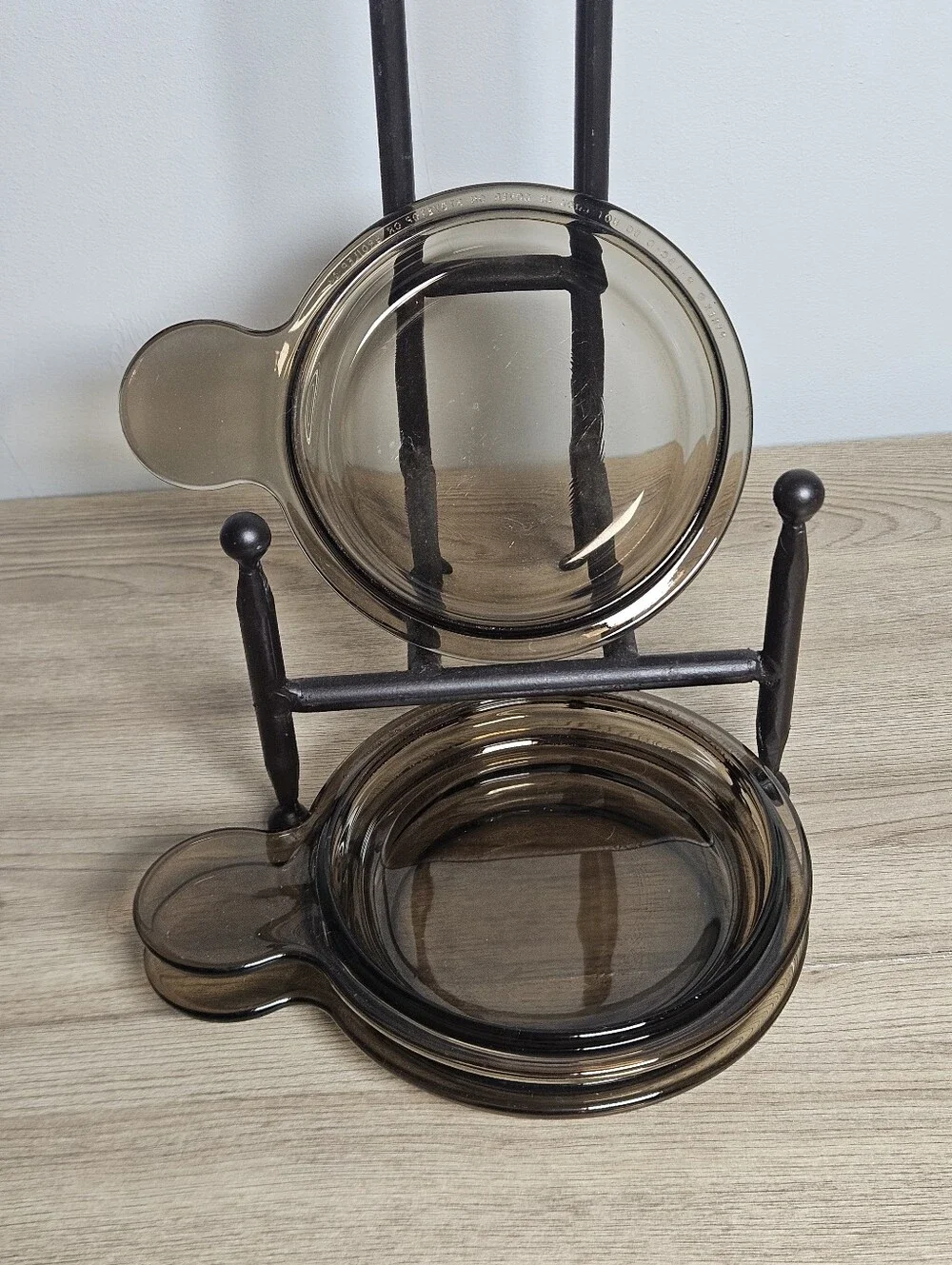 Vintage Pyrex P-150-C Amber Glass Grab-It Replacement Lids Lot of 3 Corning Ware